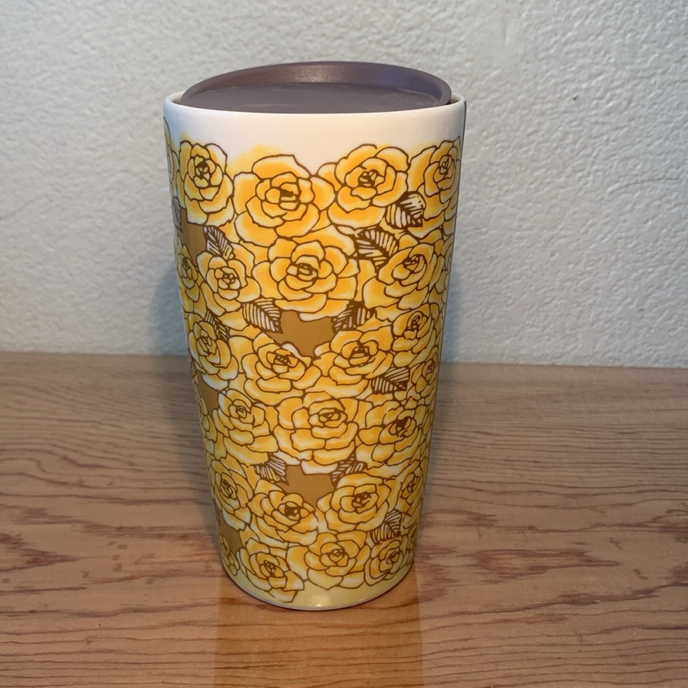 Starbucks Texas Yellow Rose Tumbler 12 oz - Picture 3 of 7
